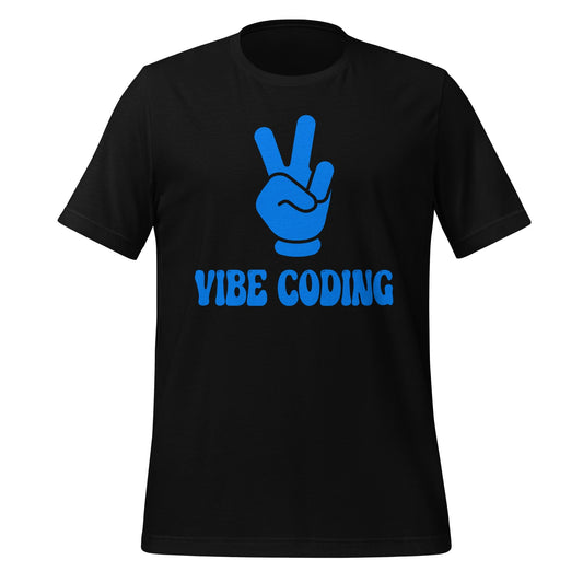 Product mockup photo of the VIBE CODING T Shirt un